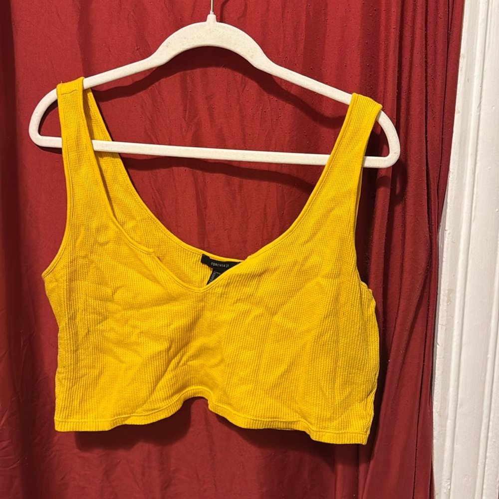 Yellow Crop Tank Top